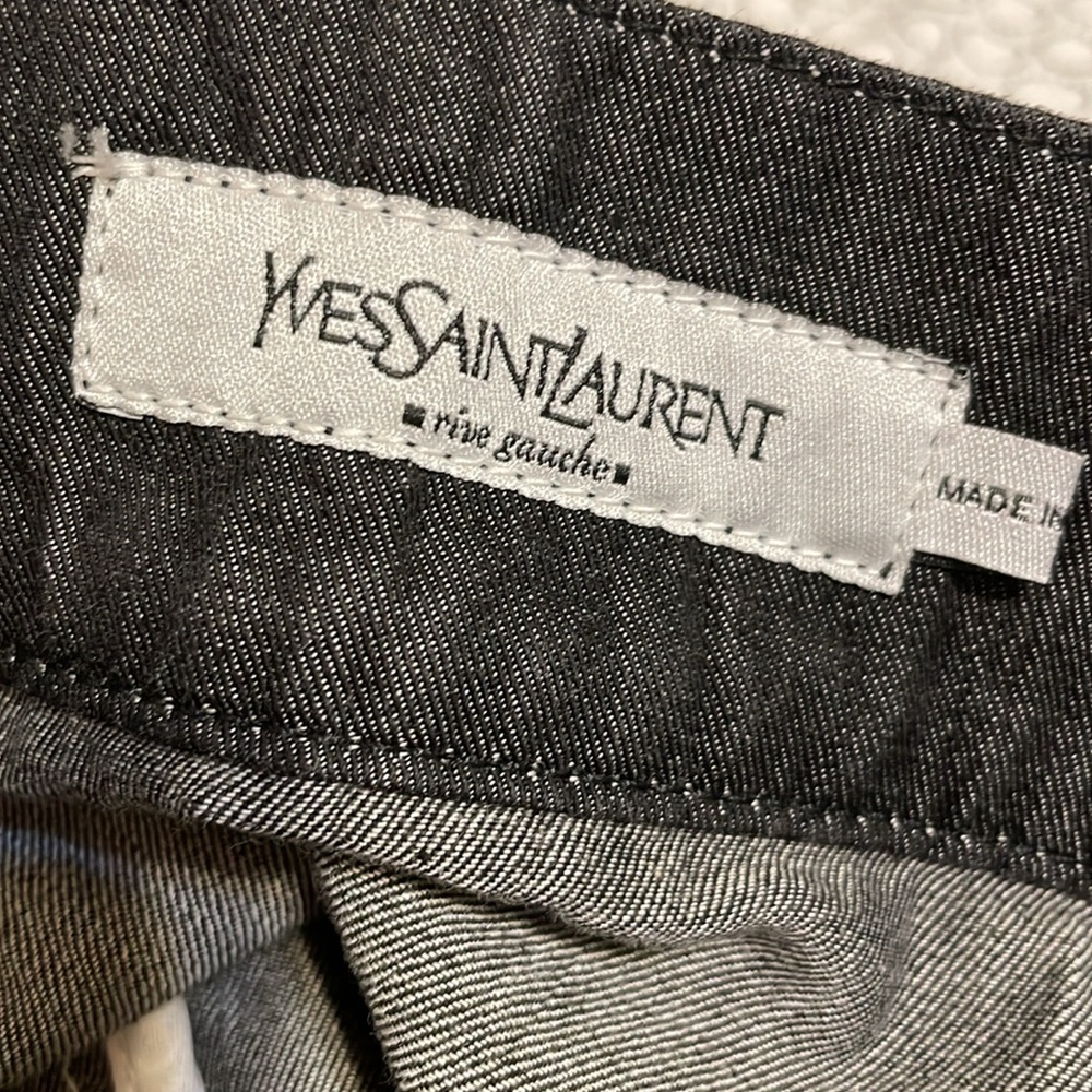YSL Dark Grey Denim Skirt - Picture 6 of 13
